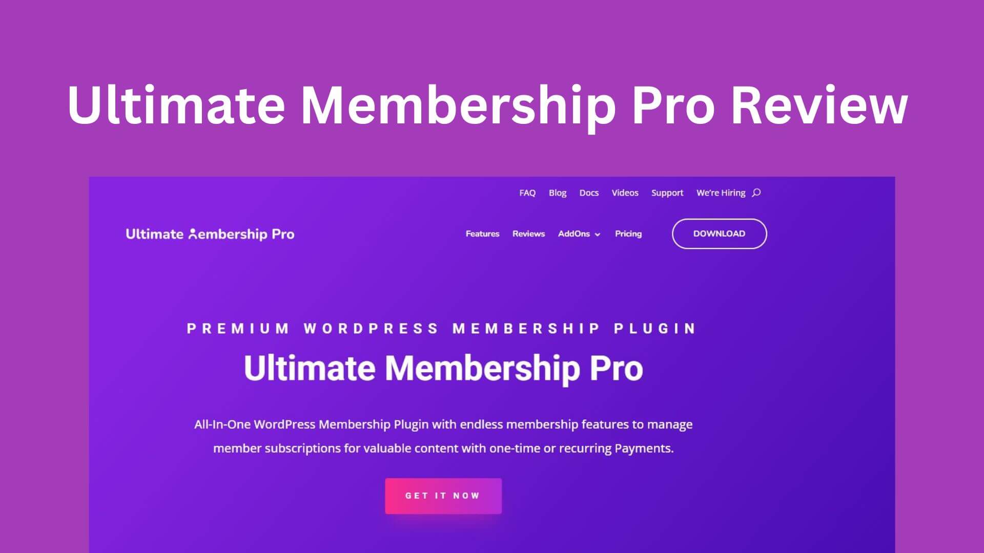 Ultimate Membership Pro review